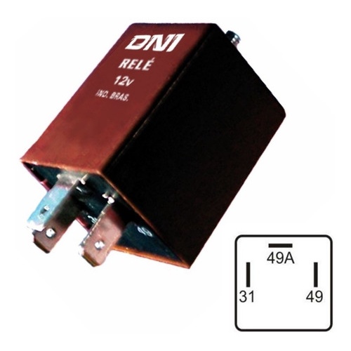 Rele Pisca 12v 3 Terminais Com Parafuso Fixacao Fusca