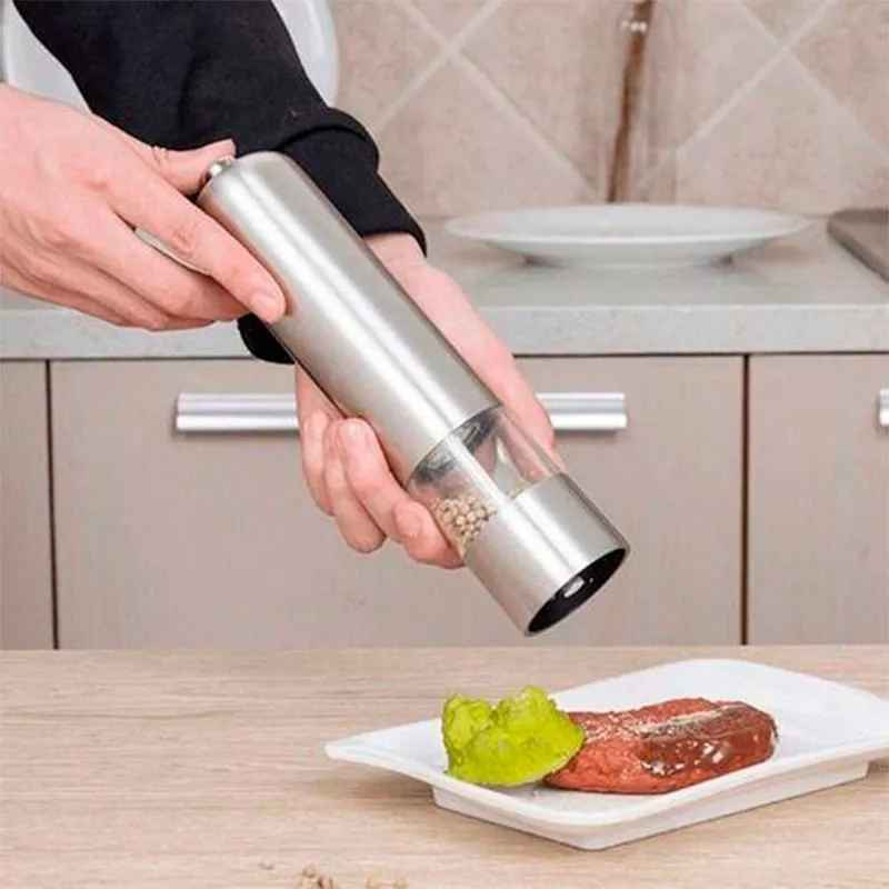 Moedor Elétrico à Pilha para Cozinha - Moedor Sem USB - Moedor Portátil - Moedor de Pimento - Moedor de Tempero - Moedor de Café - Moedor para Cozinha - Utensílios de Cozinha