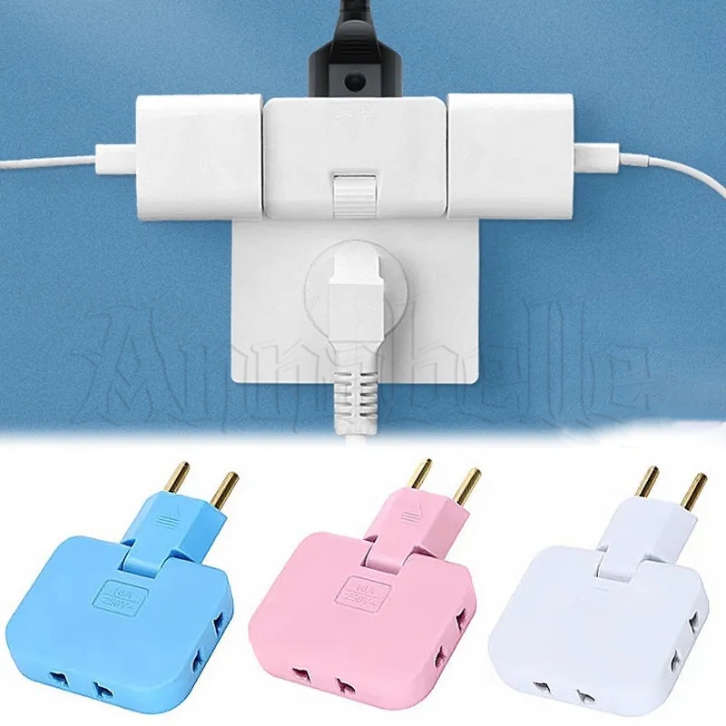 Conversor De Carregamento De Telefone Móvel De Viagem Portátil Extensão Do Carregador De Energia/Multi-Plug Ultra-Fino/Ajustável 3 Em 1 EU US 180 ° Adaptador De Tomada Rotativa De Saída /