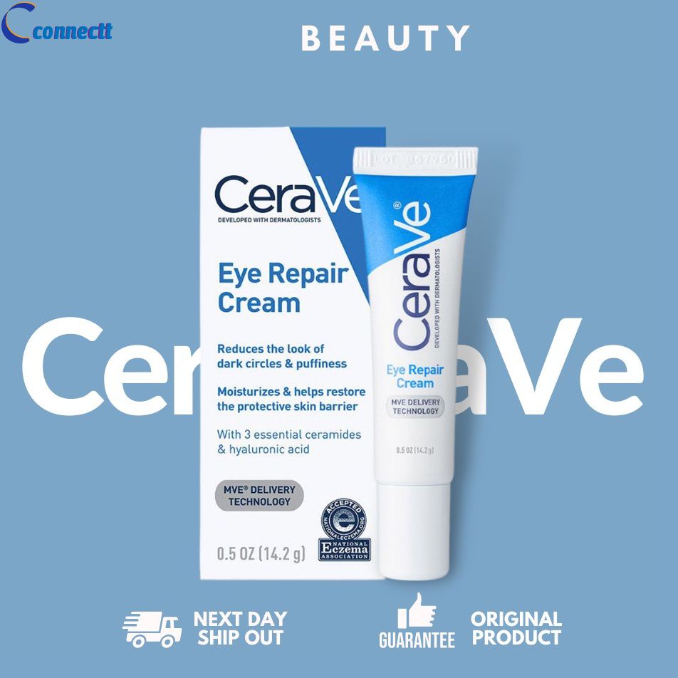 Cerave Creme Reparador de Olhos 14,2g Creme de Olhos Hidratante e Reparador Melhora e Dilui Olheiras Creme de Olhos Inchaço e Reparador Eye Carem connectt