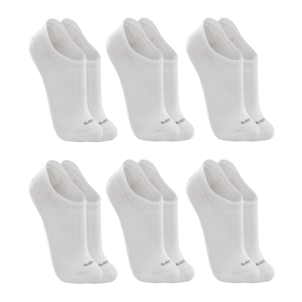 Kit 6 Pares de Meias Cano Invisível Algodão 3270 - Branco
