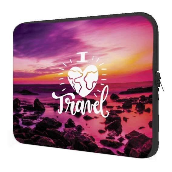 Capa Case Notebook 15.6 Personalizado I Love Travel