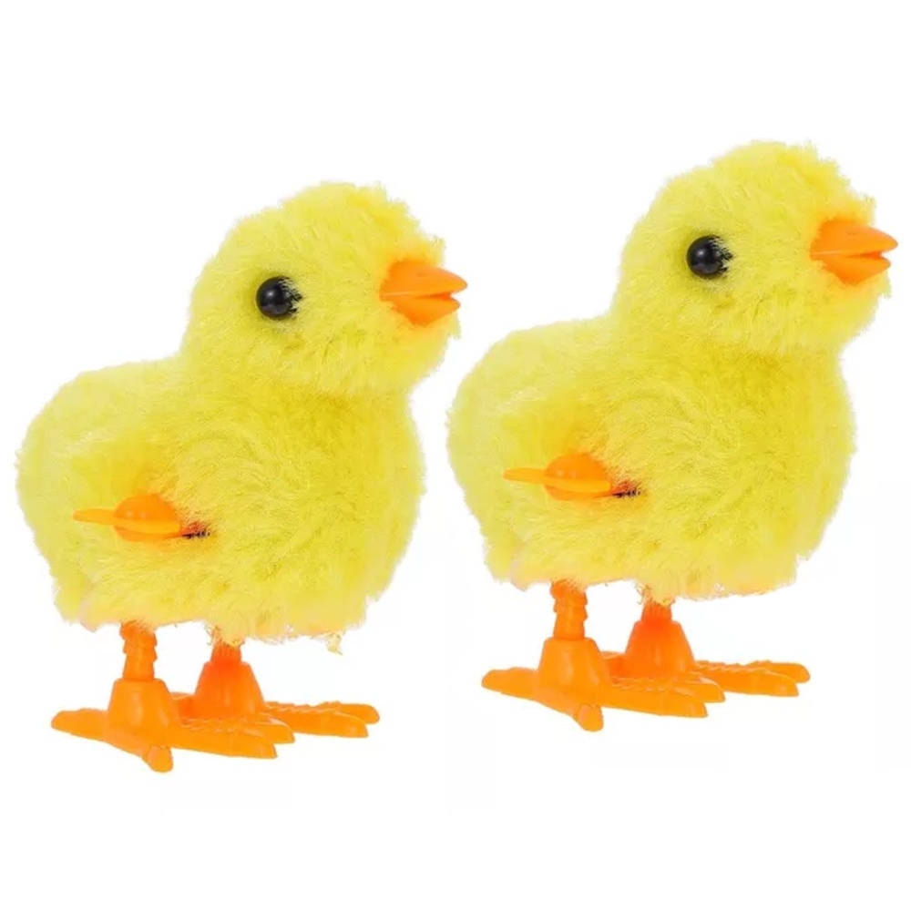 2 Pintinho Amarelinho Divertido De Pelucia A Corda Infantil em Oferta na Shopee