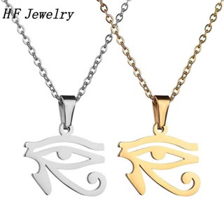 [HF Jewelry] 316 Hip-hop De Aço Inoxidável Colar De Pingente De Olho De Horus Novo Homem E Mulher Fashion