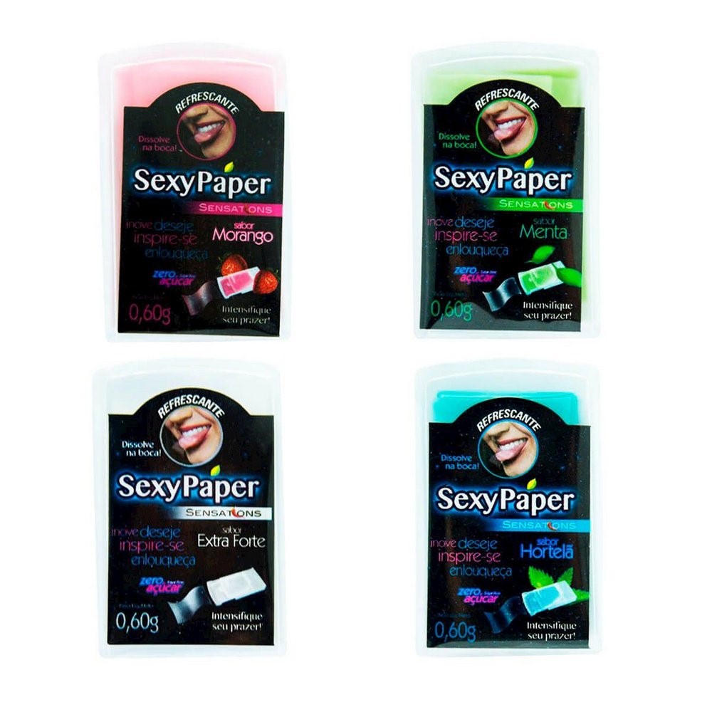 Sexy Paper Sensations c/20 Lâminas Refrescantes Comestíveis Sexo Oral Sex  Shop - Escorrega o Preço