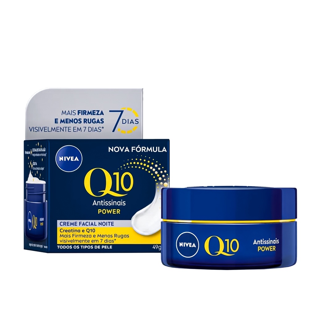 Creme Facial Antissinais Noturno Q10 Power Nivea - 49g - Beauty