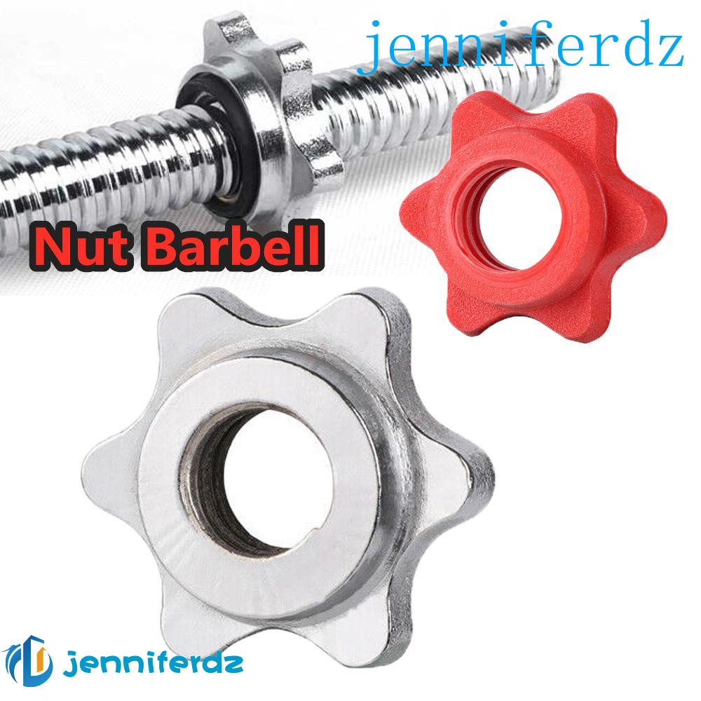 AJENNIFER Dumbell Nut Acessórios De Levantamento De Peso Haltere Fixo Spin-lock Durável Porca Hexagonal De Aço Sólido