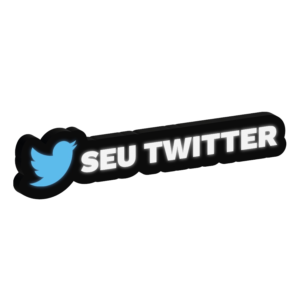 Letreiro Luminoso Personalizado Seu Twitter