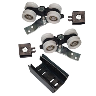 Kit 2 Roldanas e 1 Guia para Trilho Alumínio 35x35 - Preto - Alfer em Oferta na Shopee