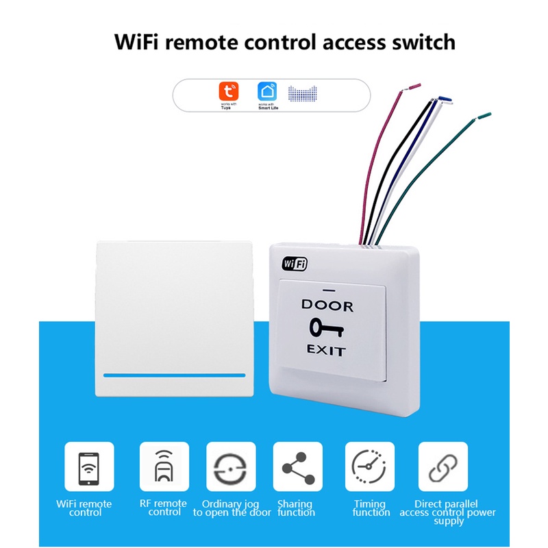 WIFI Smart Door Access Control System Switch Wireless Life App Botão De Suporte De Controle Remoto Sem Fio Manual Home