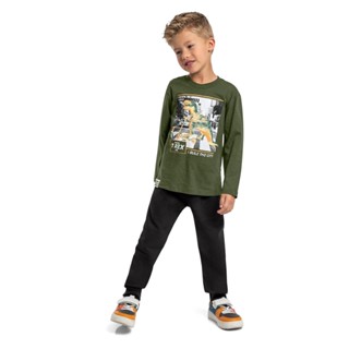 Conjunto Camiseta Manga Longa e Calça Infantil Quimby