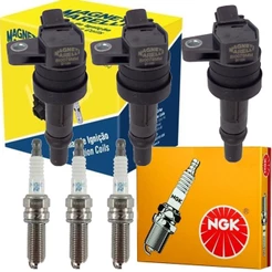 Kit 3 Bobinas E 3 Velas Hyundai Hb20 1.0 12v Desde 2012 A 15