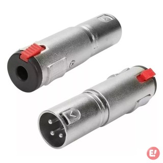 Adaptador XLR Macho para Jack P10 Estéreo Trava Profissional