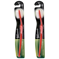 Kit com 2 Escovas Dental J&J Reach Ultra Clean Média 40