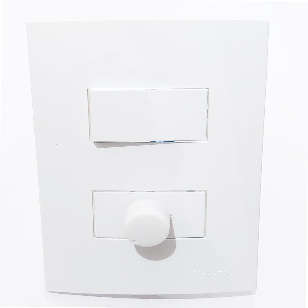 Kit Conjunto 1 Dimer Variador lamapada ventilador + 1 Interruptor Paralelo Sleek em Oferta na Shopee