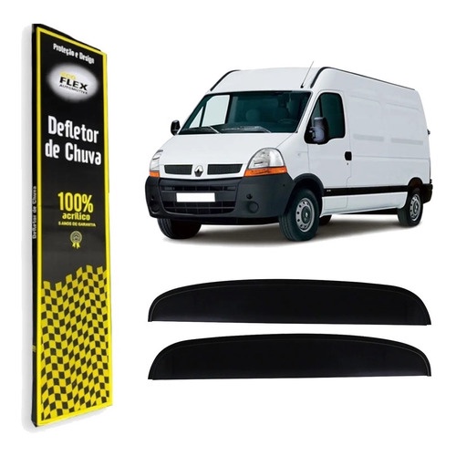 Defletor Calha de Chuva Renault Master 2002 a 2012 2 Portas Ecoflex