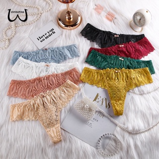 ZXYOUPING Calcinha Feminina De Renda Sexy Lingerie T-back G-String Multicolor Sem Costura Mais Tamanho S-XL em Oferta na Shopee
