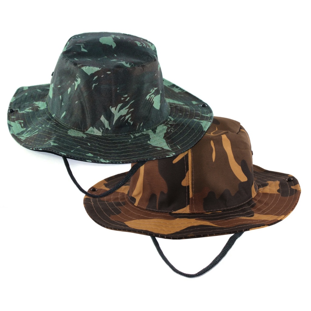Chapéu Camuflado Selva - Pesca Esportiva Caminhada Camping Caça Trekking Acampamento