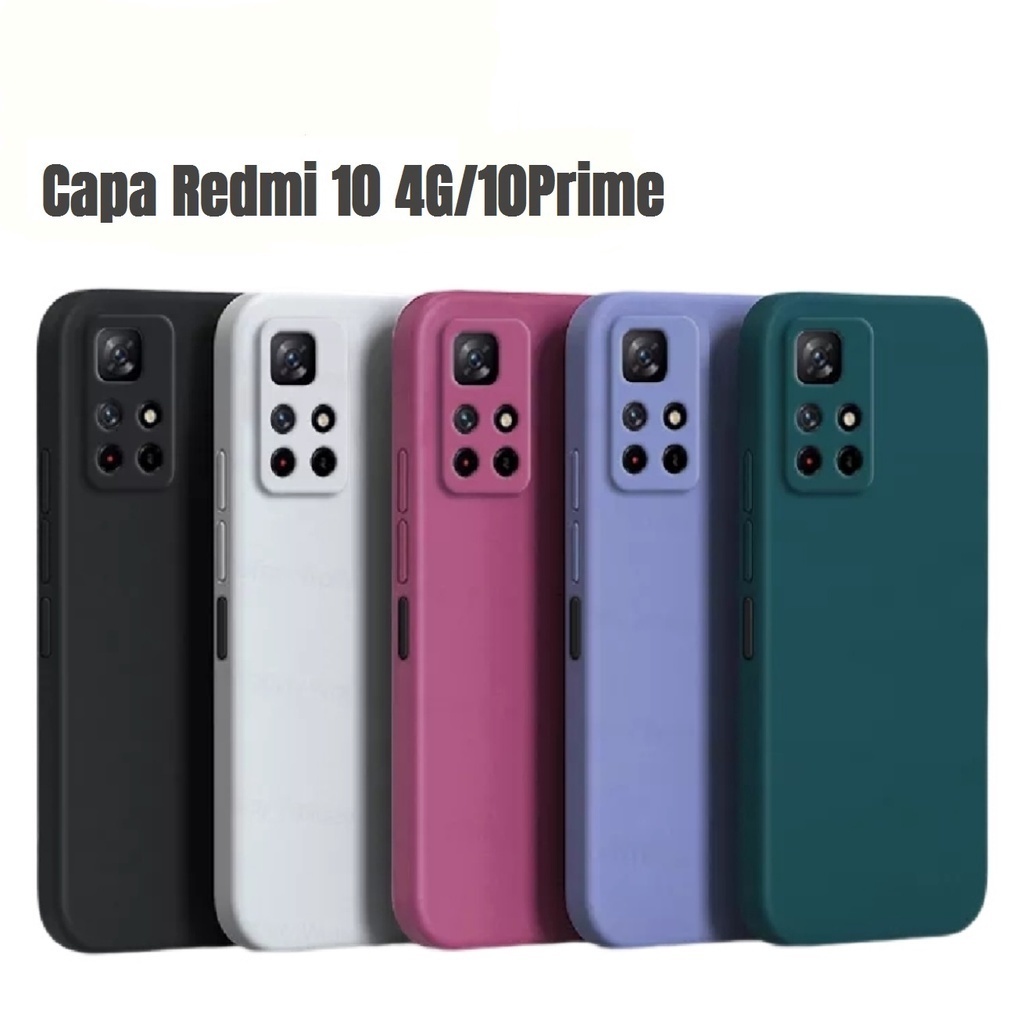 Capa Capinha Silicone Aveludada Para Mi Xiaomi Redmi 10 4G/Redmi10 Prime