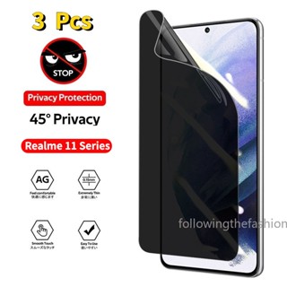 Filme Hidrogel Anti-Espionagem Frontal Para Realme 11 Pro Plus 5G Realme11 11Pro 2023 10 9i + 4G Protetor De Tela Hidráulico Macio HD Clear View Proteção De Revestimento Nano De Cobertura Total