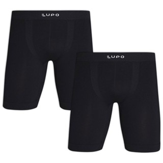 Kit com 2 Cuecas Modelo Boxer Long Leg Sem Costura Lupo