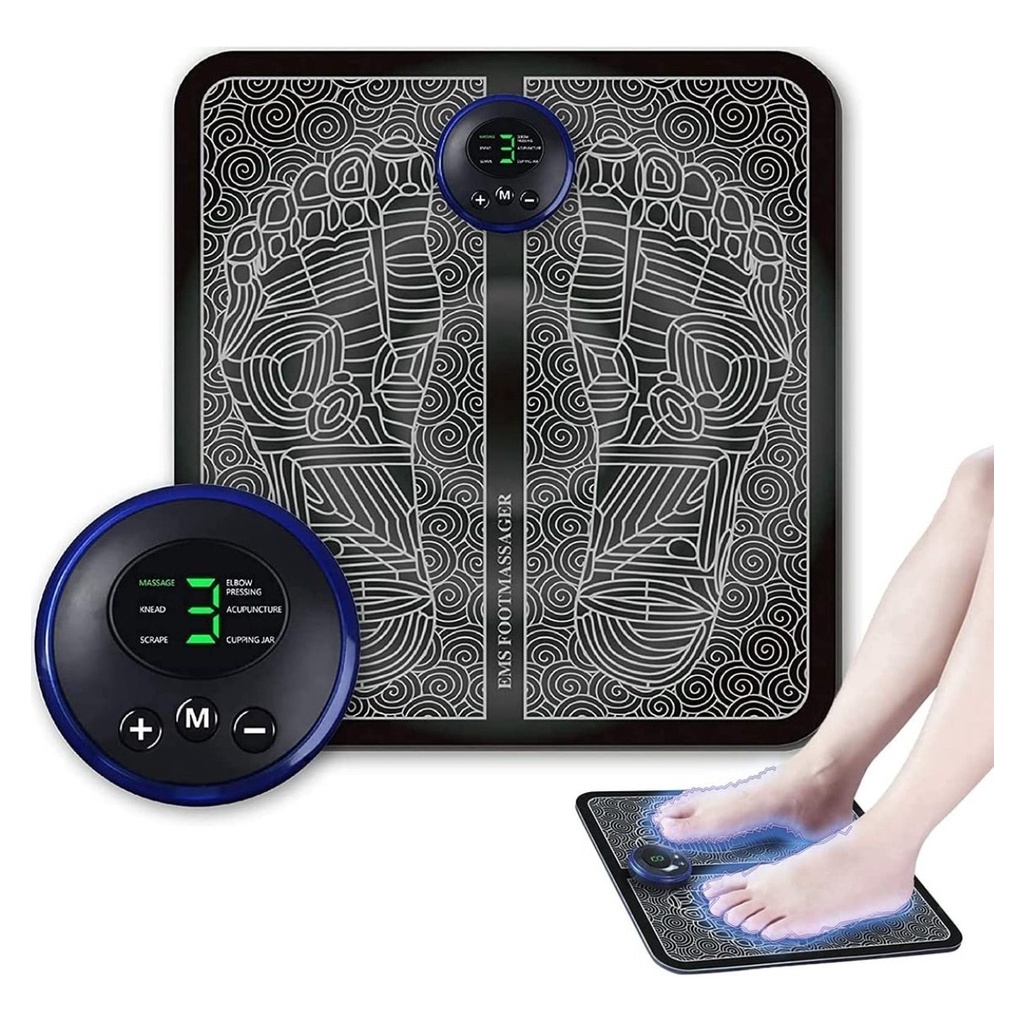 Massageador Tapete Elétrico Para Os Pés Esteira Fisioterapia Músculo Cuidados Com A Saúde Relaxamento -Recarregável Usb