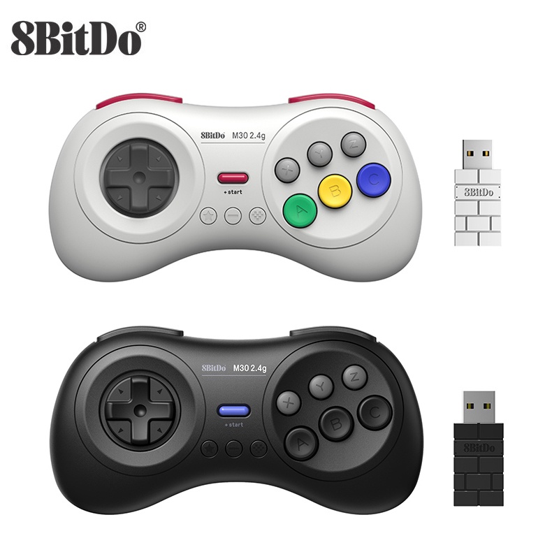 8Bitdo M30 2.4G Mini Gamepad Controlador De Jogo Para Sega Genesis E Mega Drive Console Acessórios