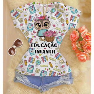 Tshirts feminina premium - Educação infantil