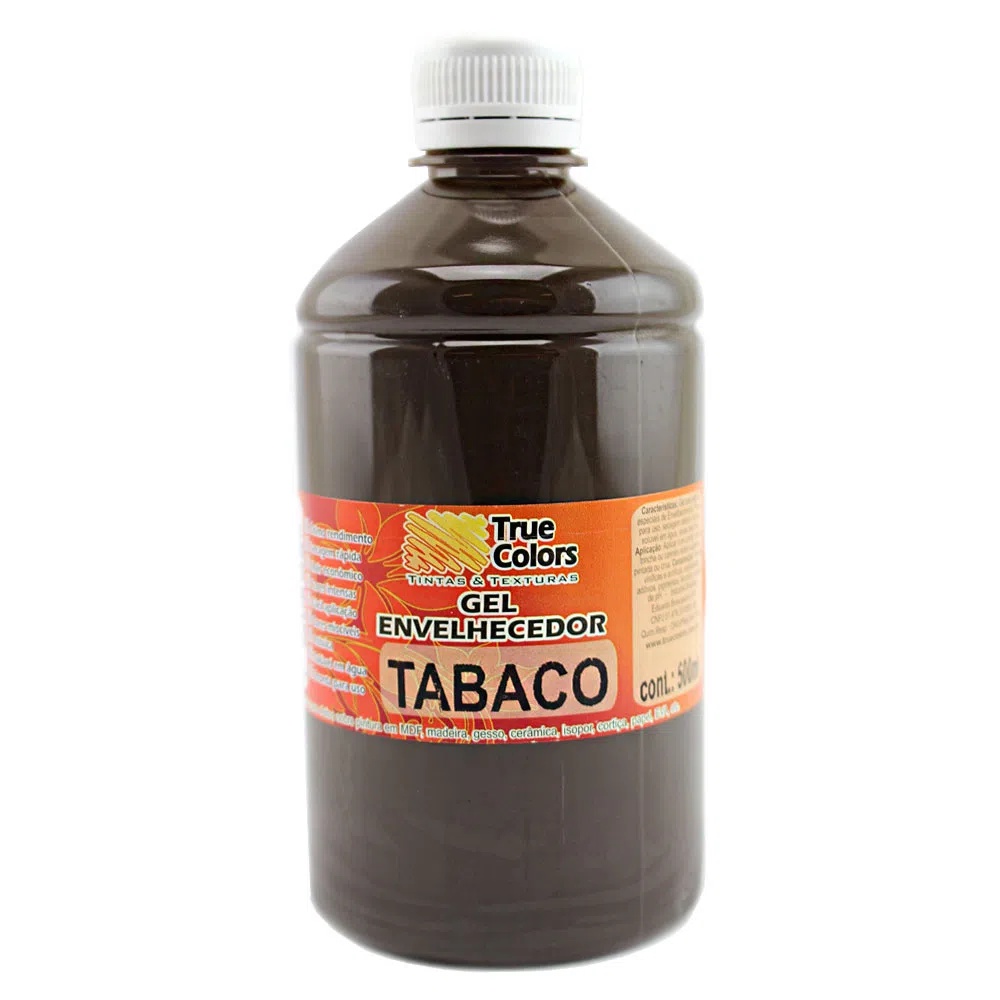 GEL ENVELHECEDOR 500 ML BASE DÁGUA TABACO - TRUE COLORS em Oferta na Shopee