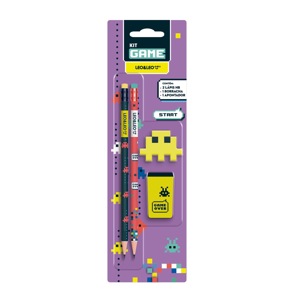 Kit Lápis Hb Game 4 Itens Leo&leo em Oferta na Shopee