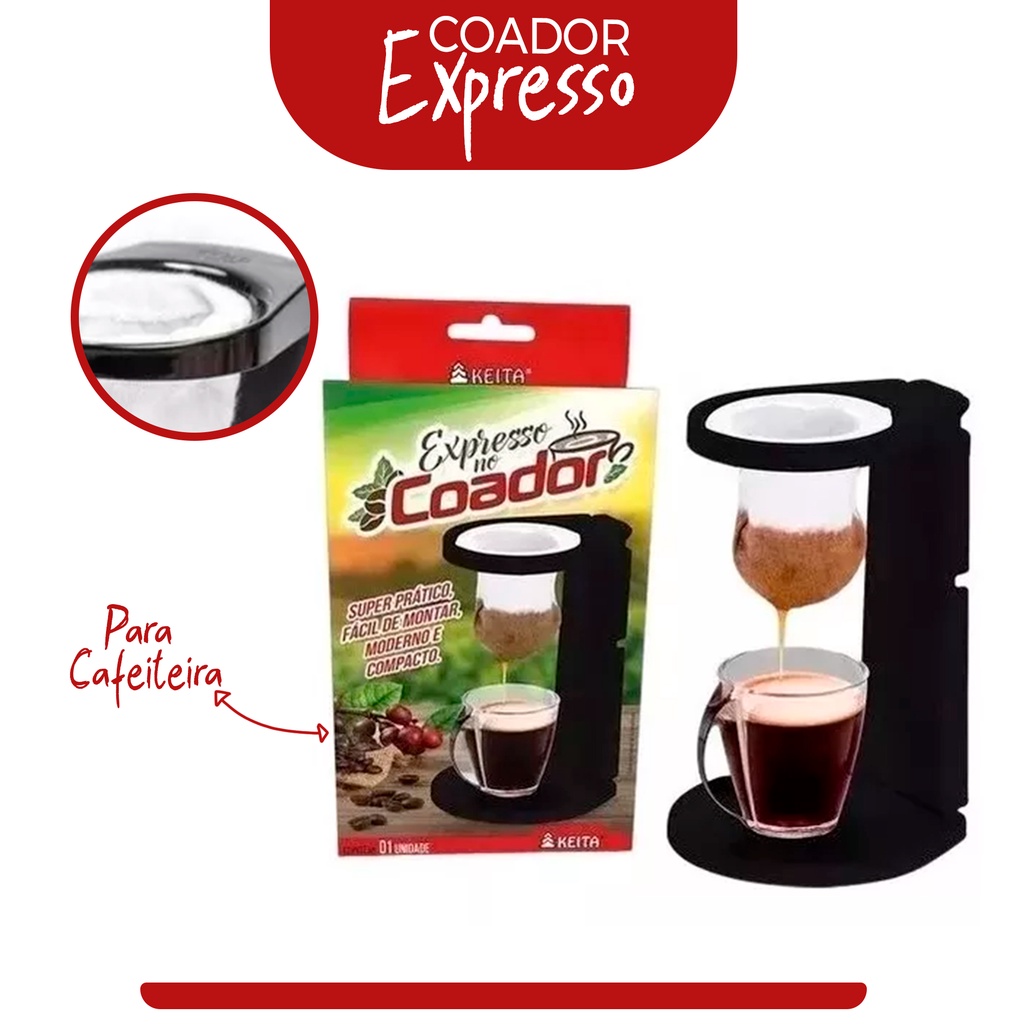 Cafeteira Manual Mini Expresso no Coador Dobrável