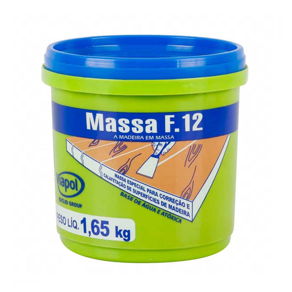 Massa F12 Para Madeira 1,65kg  Viapol em Oferta na Shopee
