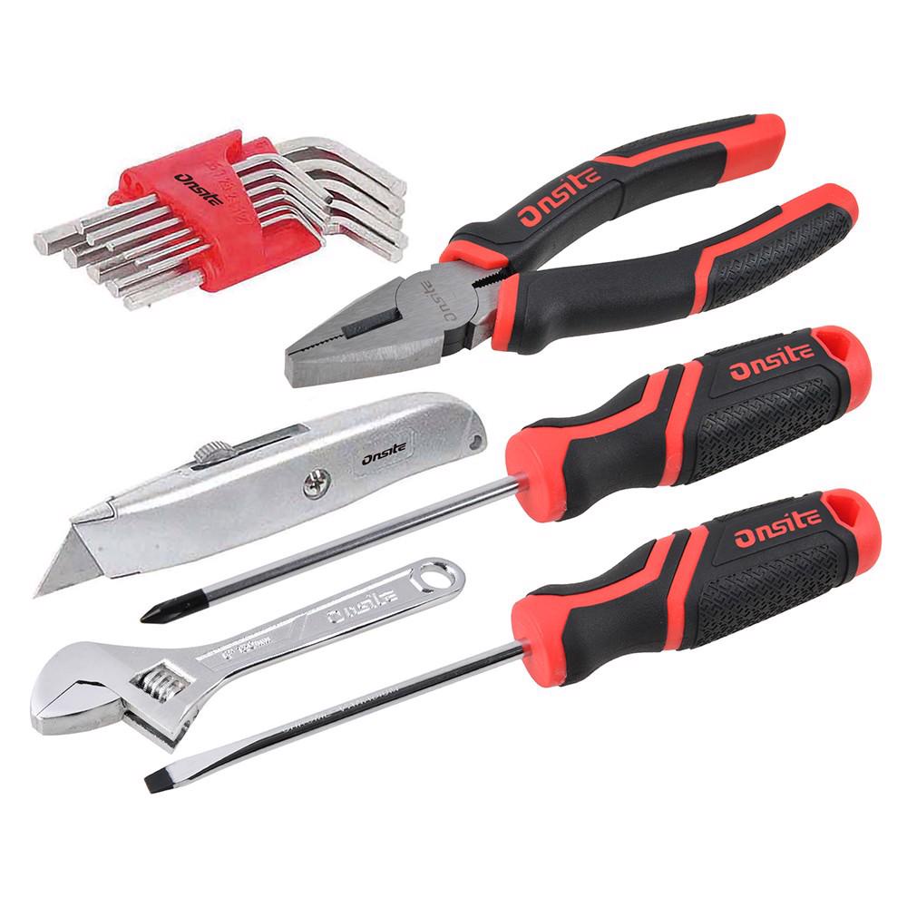 Jogo Ferramentas 16 Peças Alicate Estilete Chaves Allen Fenda Phillips Onsite em Oferta na Shopee