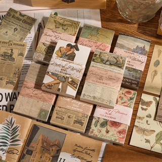 60 Folhas De Papel De Fundo Literário Retro Conjunto Deco DIY Material Não Pegajoso em Oferta na Shopee
