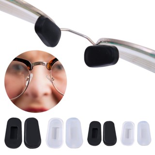 3Pairs Almofadas De Silicone Preto Transparente Simples Para Óculos Nariz Macias Antiderrapante Ferramentas De Cuidados Com Os Olhos Acessórios