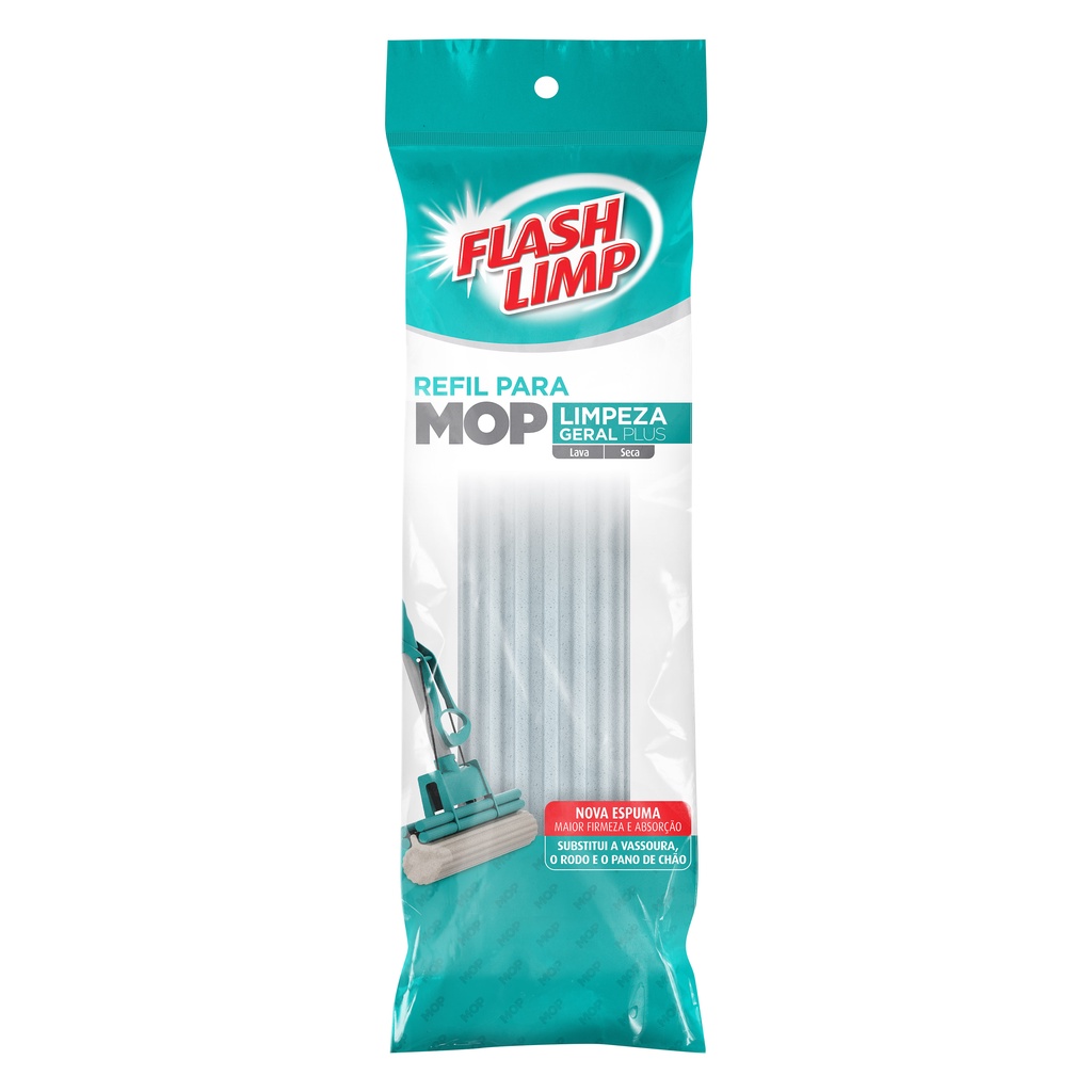 Refil Rodo Mágico Flash Limp Mop Limpeza Geral Plus