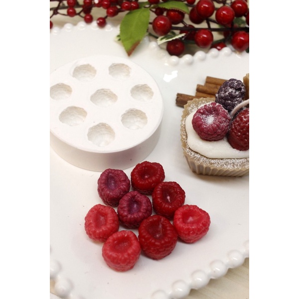 MOLDE SILICONE 08 CAVIDADES FRAMBOESA em Oferta na Shopee