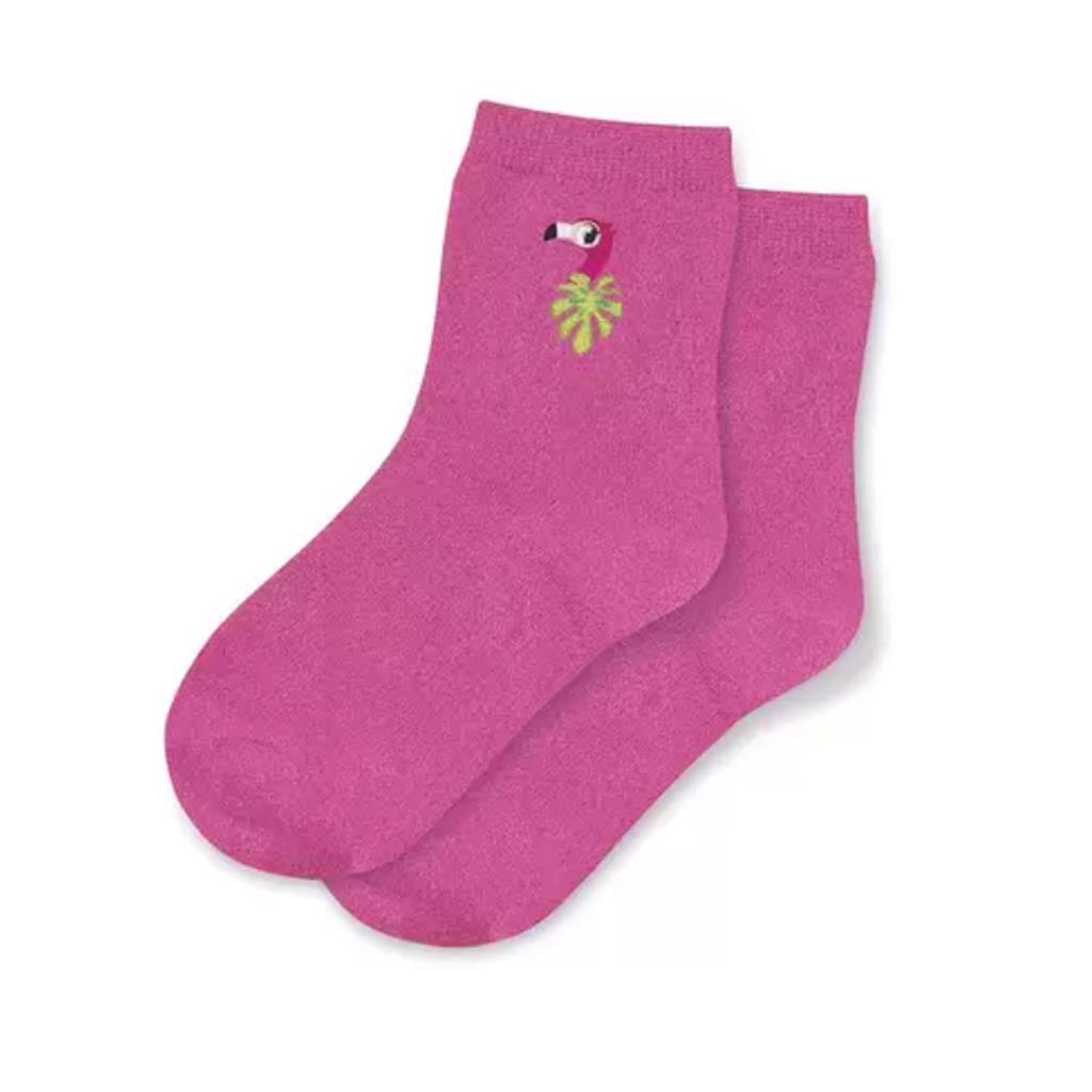 Meia Basica Infantil Lurex Puket 82306 Cano Medio Com Bordado Frio Macia Dia a Dia Tenis Escola Confortavel Fina Feminina Meninas Presente Filha Sobrinha Neta Afilhada Criança