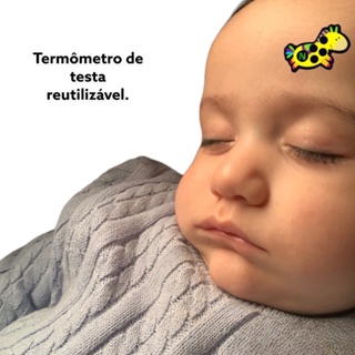 Adesivo de Febre bebê criança termômetro adesivo testa 10 peças termometro de testa medição temperatura continua.
