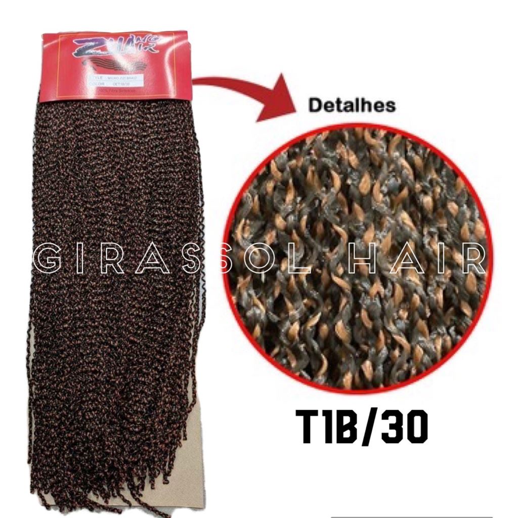 Cabelo Micro Zizi Pacotão 320g Miojinho Trancinha Kanecalon Cor T1B/30