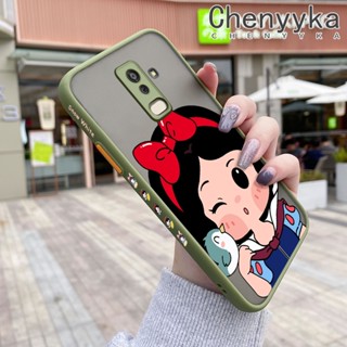 Para Samsung galaxy J8 2018 Case Lovely Snow White Cartoon Design Fino À Prova De Choque Duro De Telefone Com Padrão De Borda De Silicone Macia