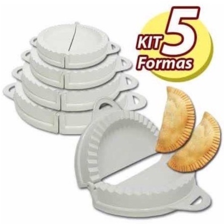kit 5 fecha pastel forma molde salgado risole