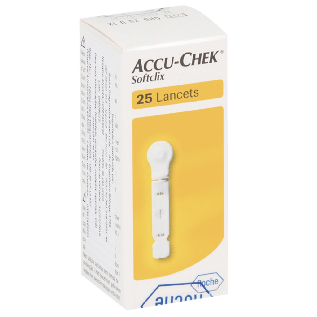 Lancetas Accu Chek Softclix 25 Unidades Roche em Oferta na Shopee