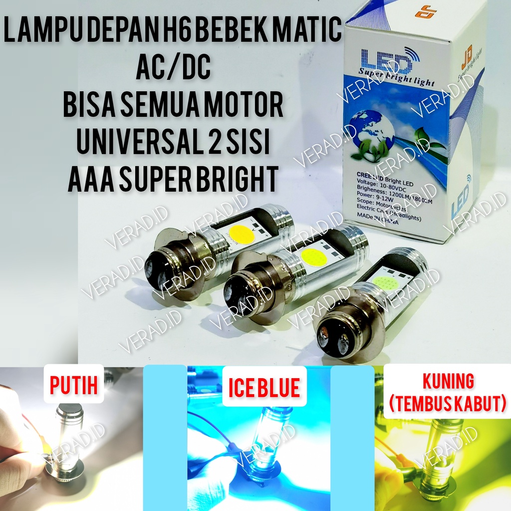 Luzes LED Da Motocicleta Principal Dianteira H6 Para Pato Automático AC DC 2 Lados Todas As Motocicletas