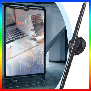 224 contas de lâmpada olho nu 3D LED WiFi projetor holográfico display ventilador holograma reprodutor de publicidade 16G memória