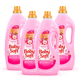 Kit 4 Amaciante Baby Soft Toque De Maciez 2L (Rosa) em Oferta na Shopee