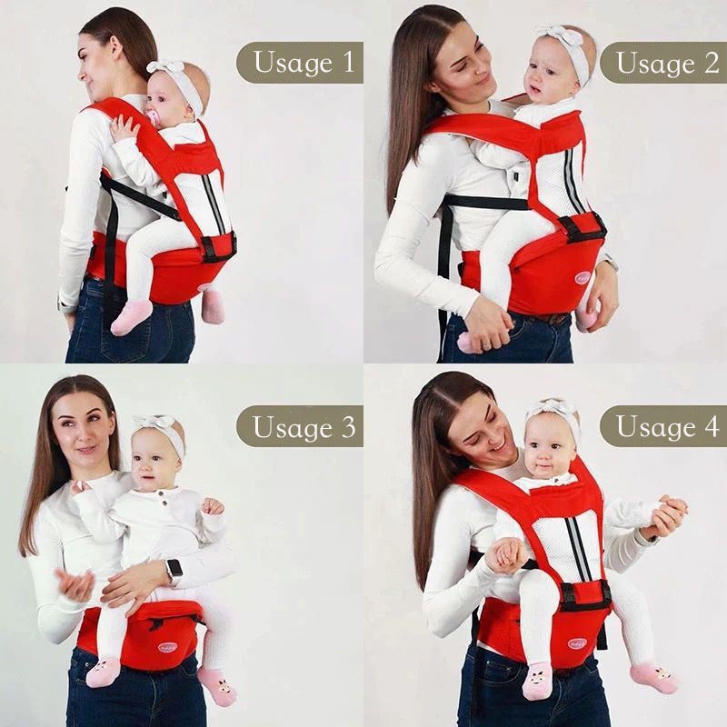 Nova Baby Strap 0-48 Meses Ergonômica 3 Em 1 Frontal E Traseira Canguru De Cadeira Múltipla