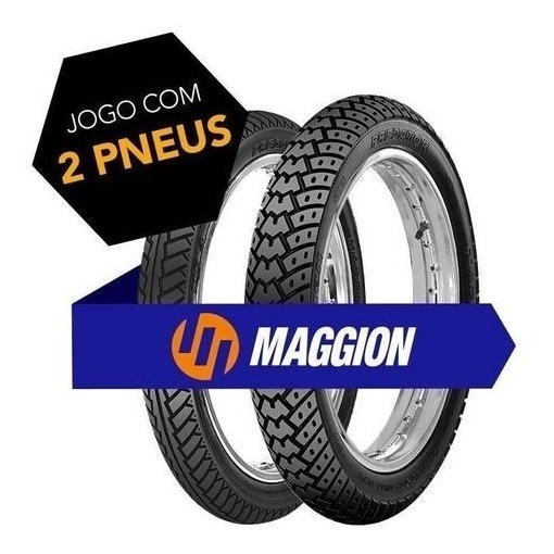 Par Pneu Maggion Titan 125 150 160 2,75 E 90/90-18 em Oferta na Shopee