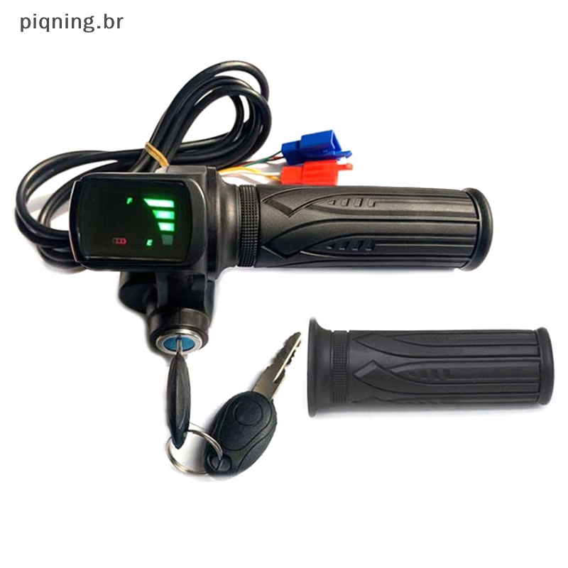 Acelerador Piqning De Bicicleta Elétrica 36V48V Para E-bike/Electric Scooter Throttle Handlebar Com Display LED BR