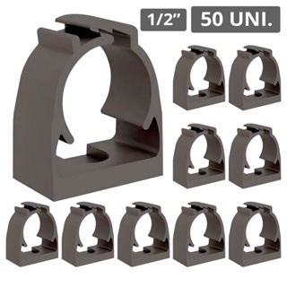 Kit 50 Pçs Abraçadeira Click PVC P/Tubo Condulete 1/2 Polegadas Varias Cores em Oferta na Shopee